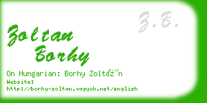 zoltan borhy business card